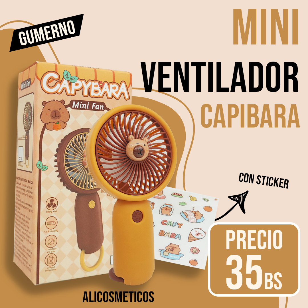 Mini Ventilador Capibara Gumerno