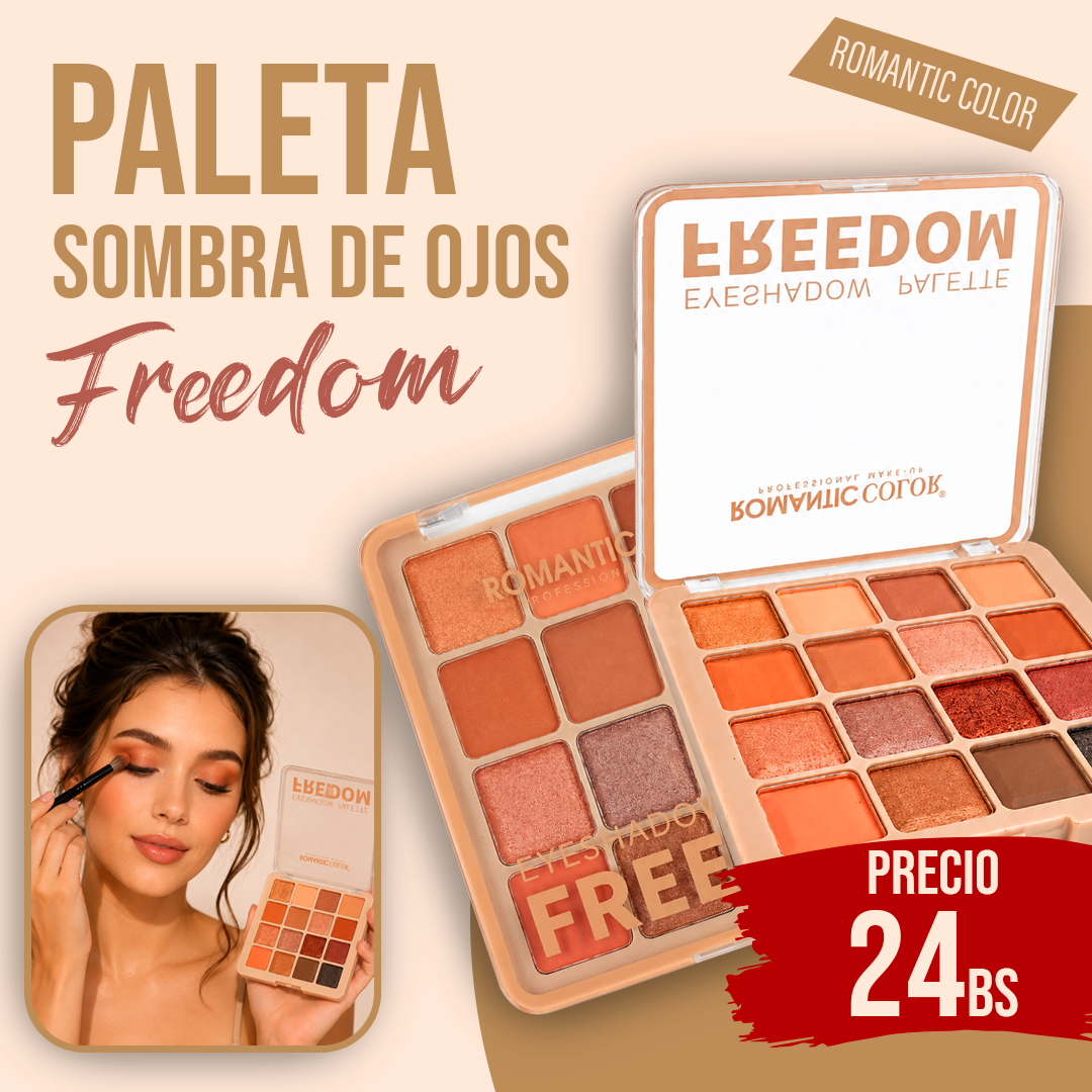 Paleta de Sombras para Ojos Freedom Romantic Color