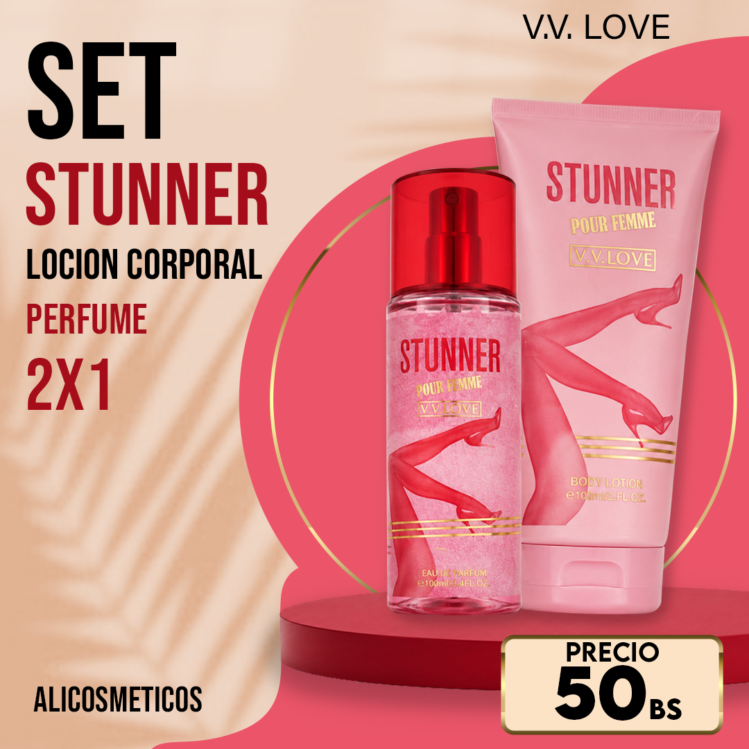 Set de Loción Corporal Stunner V.V. Love