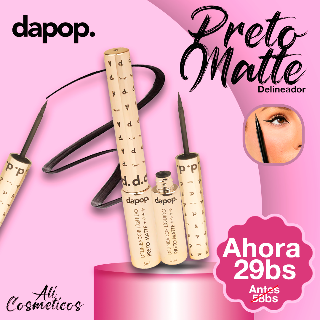 Delineador Preto Matte Dapop