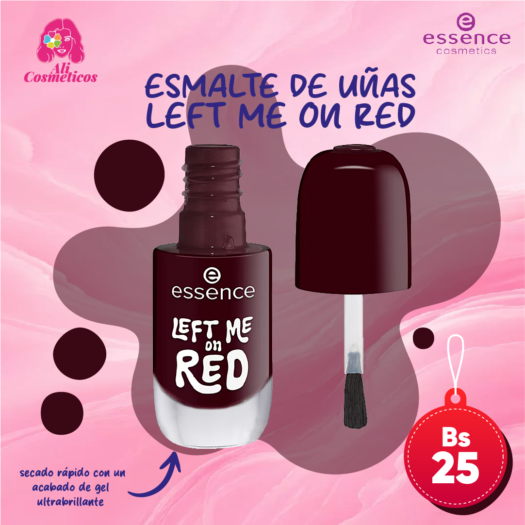 Esmalte de uñas Left me on Red Essence