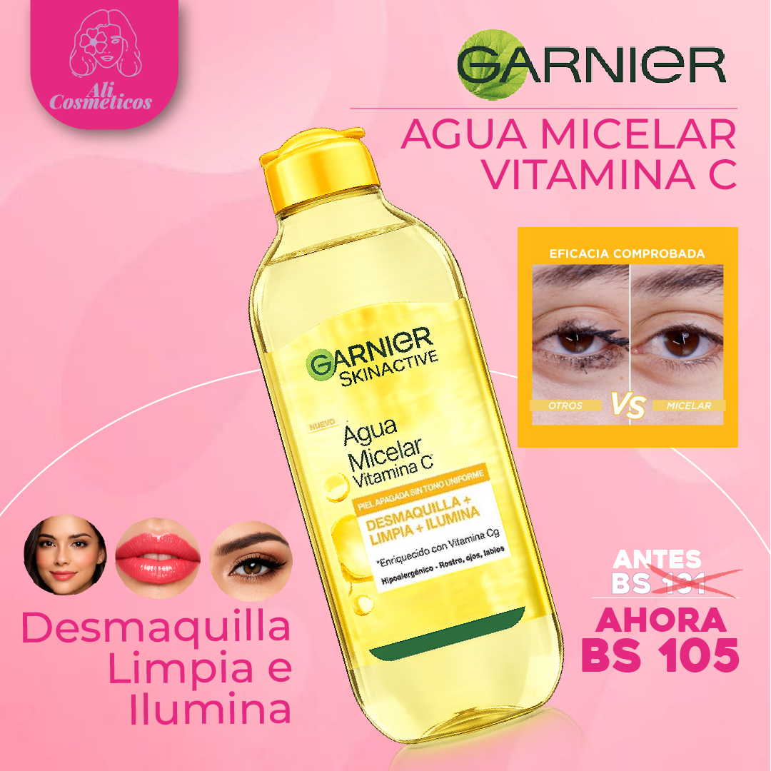 Agua Micelar con Vitamica C Garnier