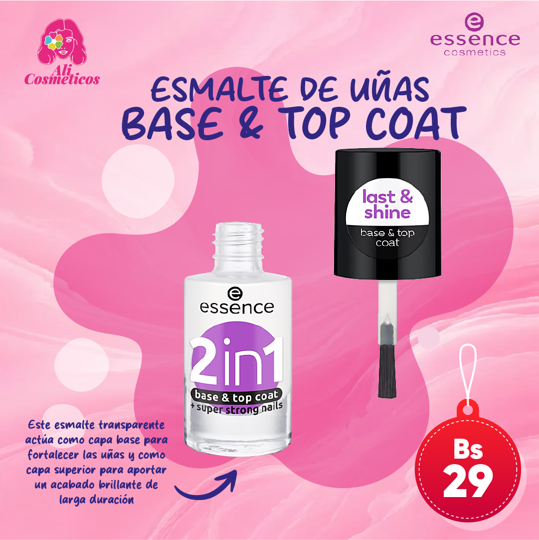 Esmalte para Uñas 2 en 1 Base & Top Coat Essence