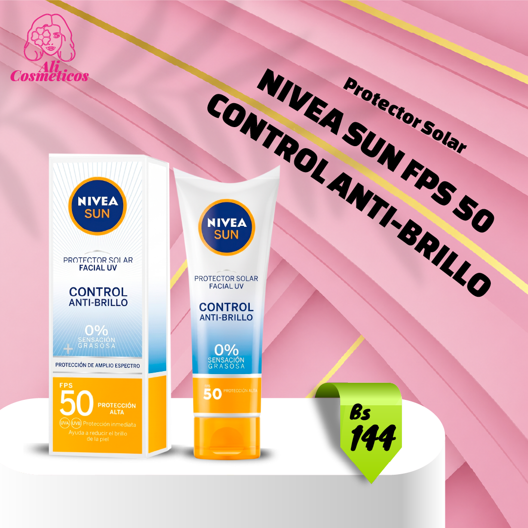 Protector Solar Nivea Sun FPS 50 Control Anti-Brillo