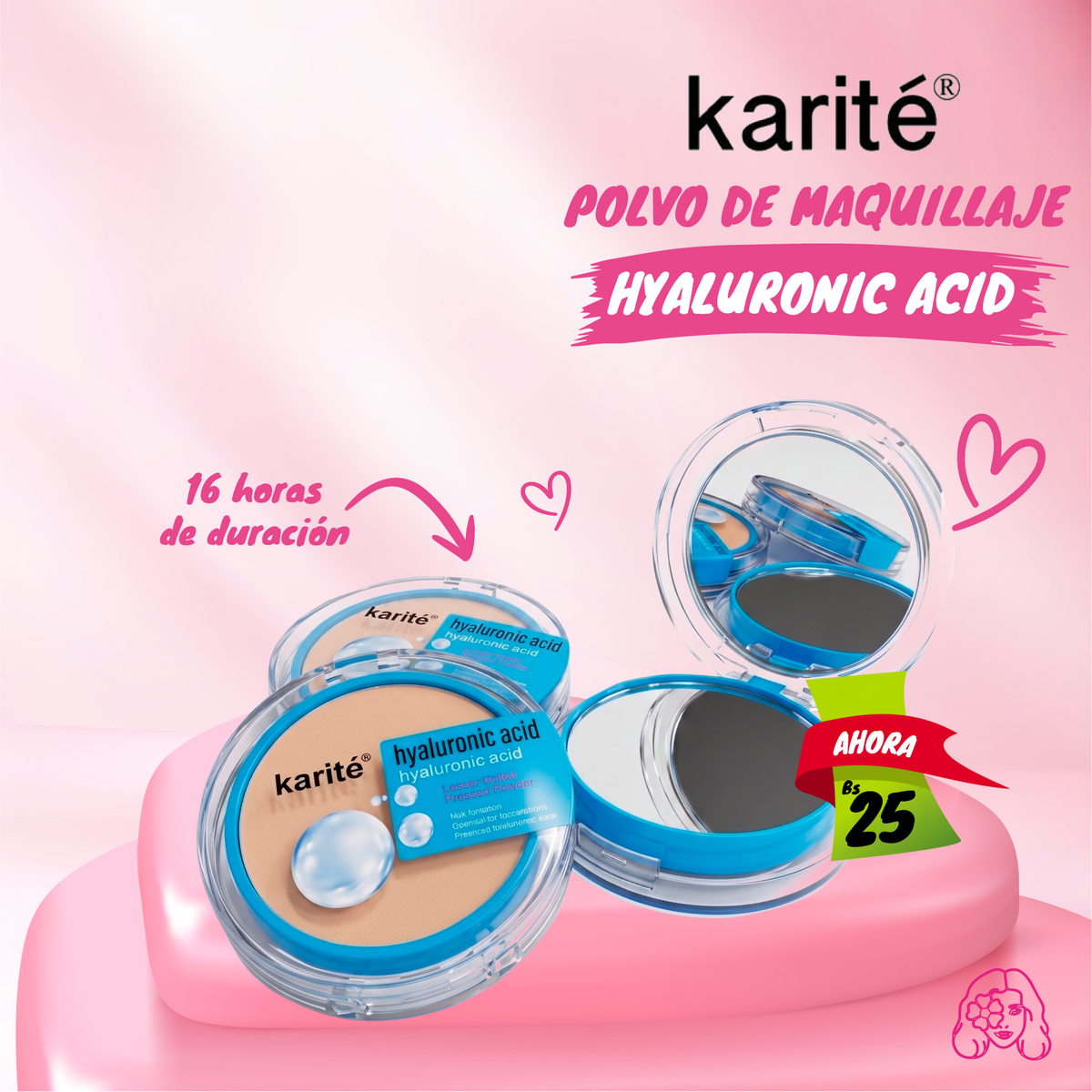 Polvo Compacto con Acido Hialuronico Karite