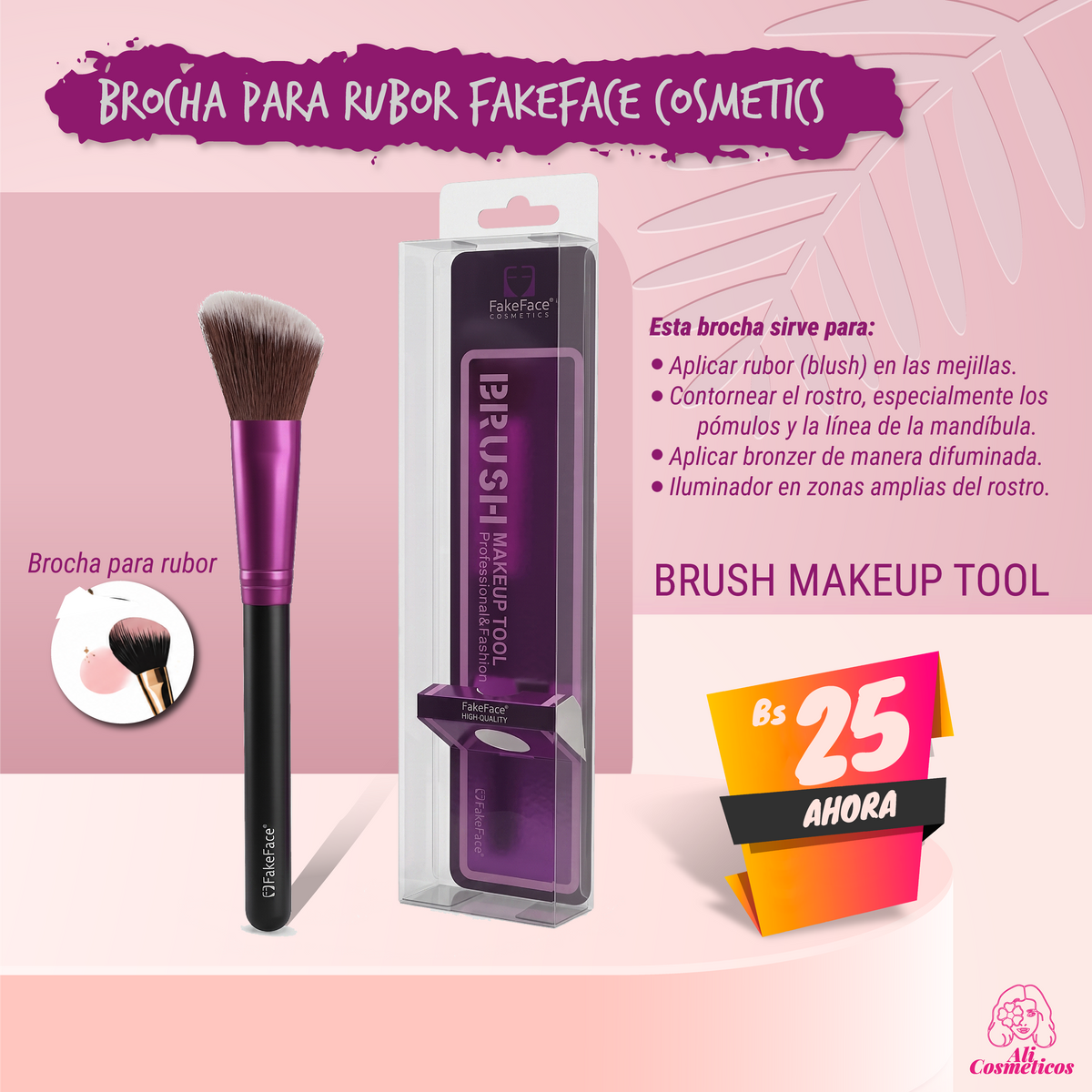 Brocha para Rubor Facefake Cosmetics