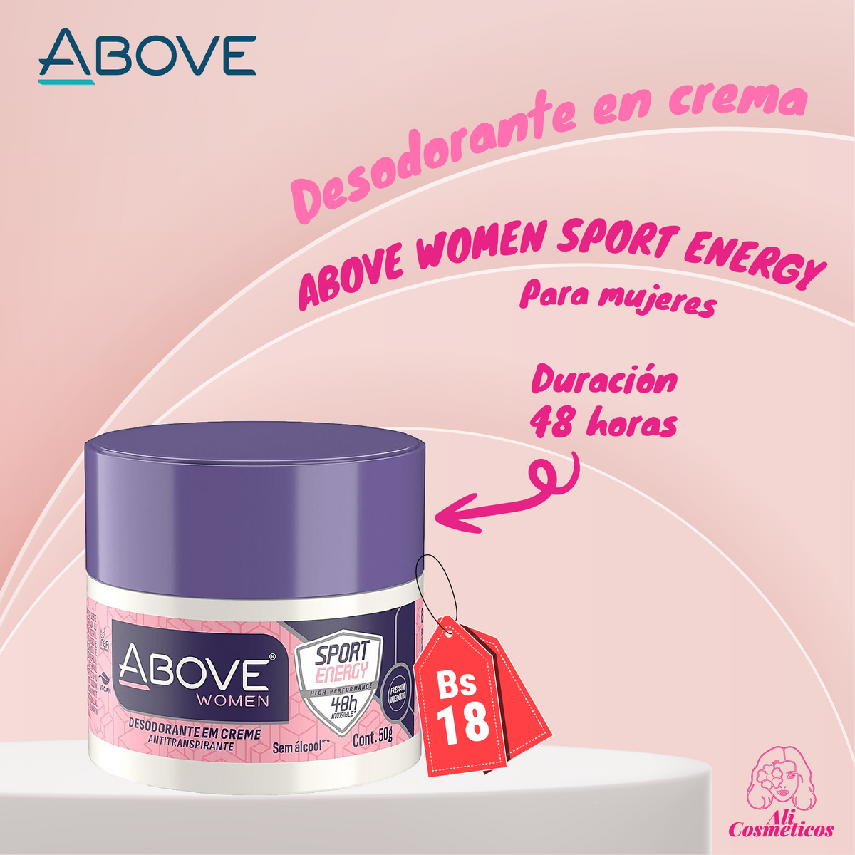 Desodorante en Crema para Mujer Sport Energy 48H Above