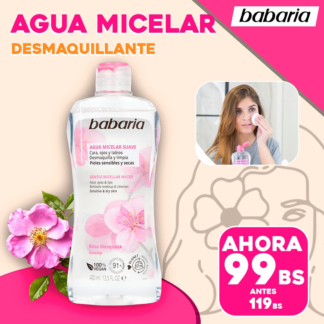 Agua Micelar Rosa Mosqueta Babaria