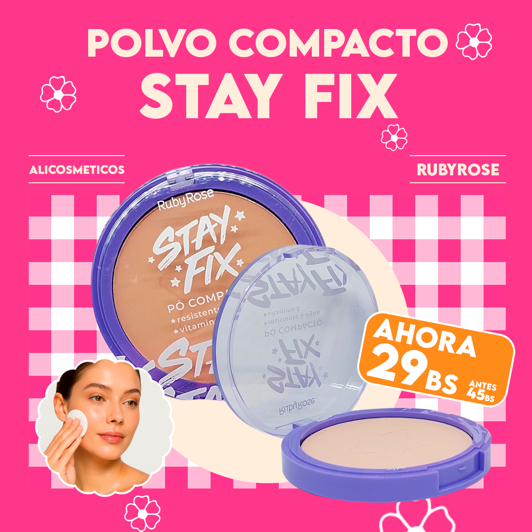 Polvo Compacto Stay Fix Rubyrose