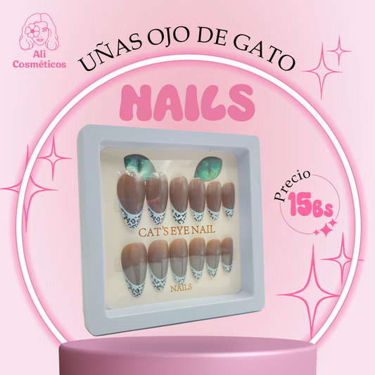 Set de Uñas Ojo de Gato Nails
