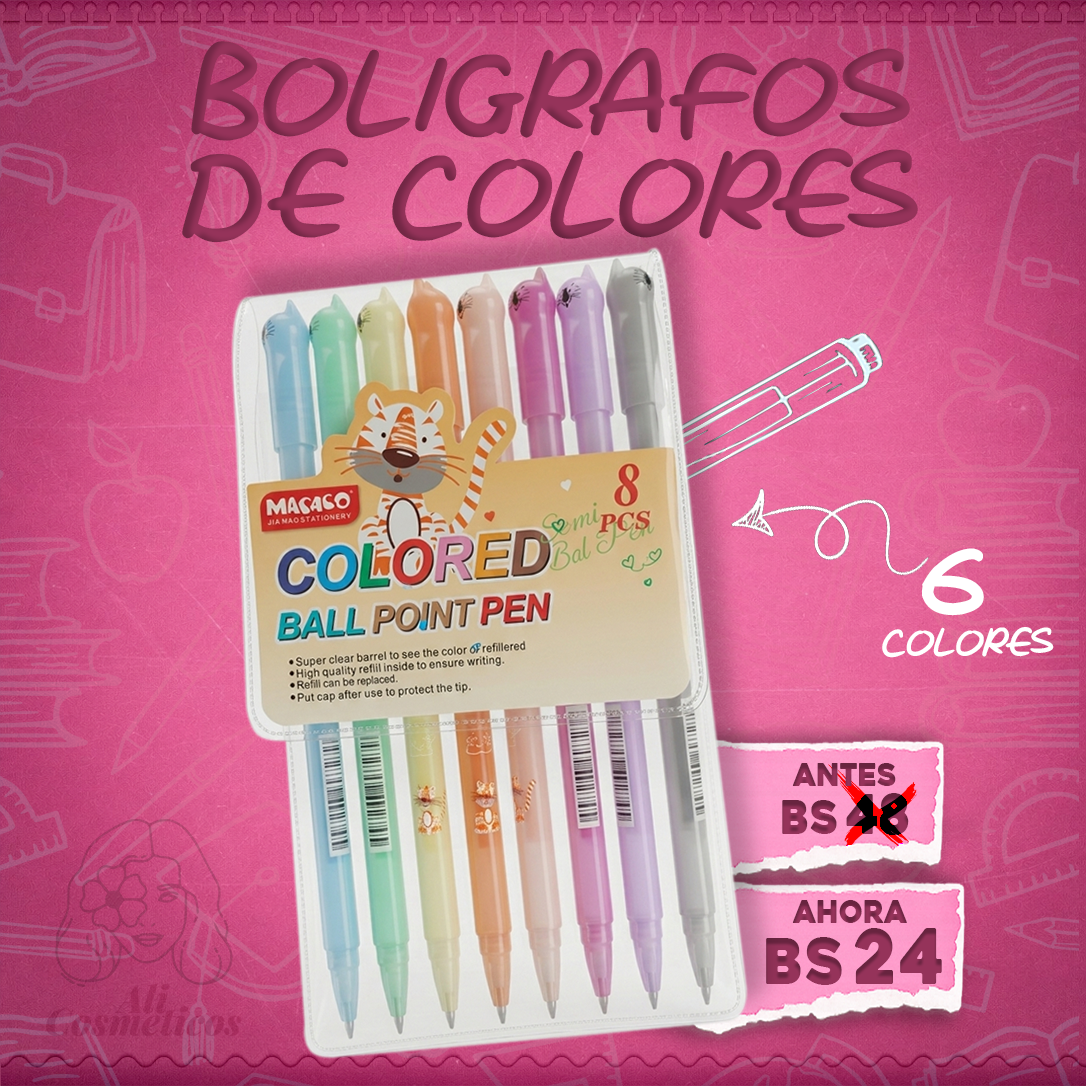 Bolígrafos de Colores Macaco