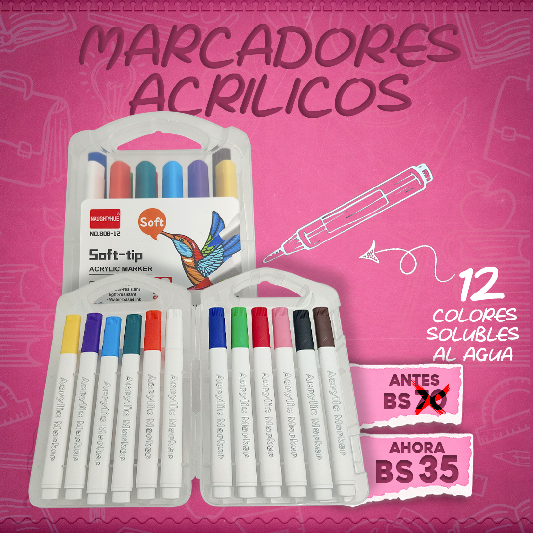 Marcadores Acrílicos Solubles en Agua