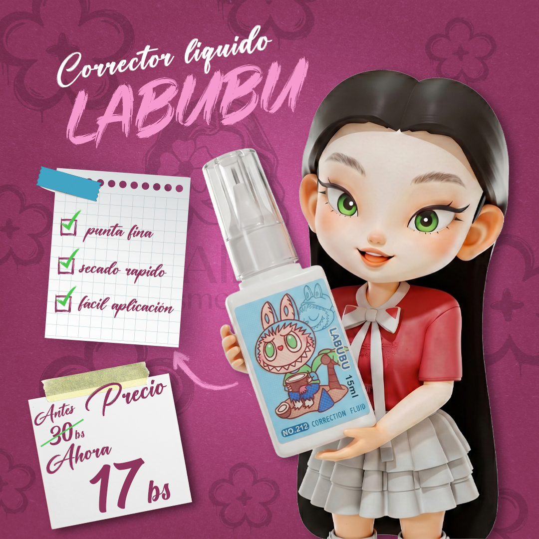 Corrector Liquido Labubu