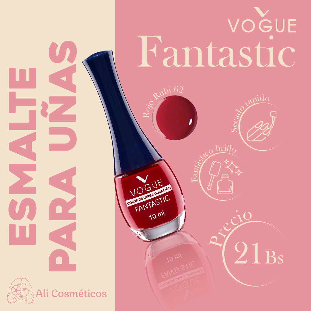 Esmalte para Uñas fantastic Rojo Rubi Vogue