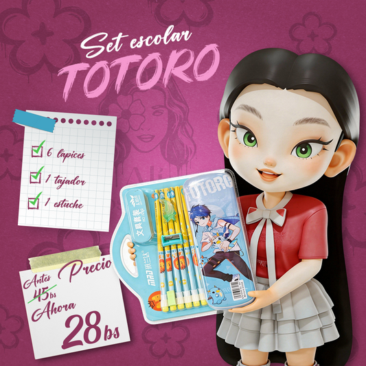 Set Escolar Summer + Totoro