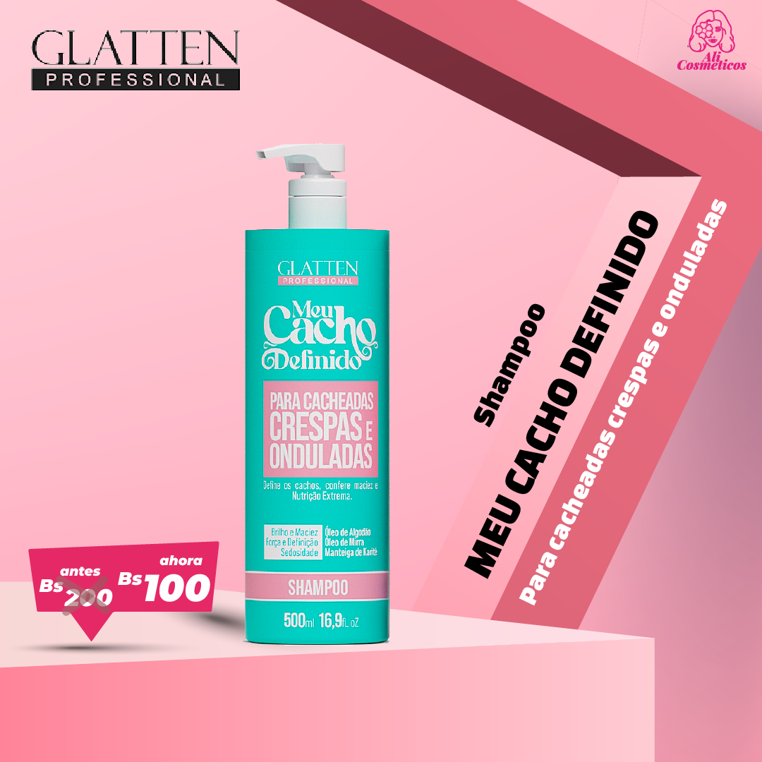Shampoo Meu Cacho Definido Glatten Professional