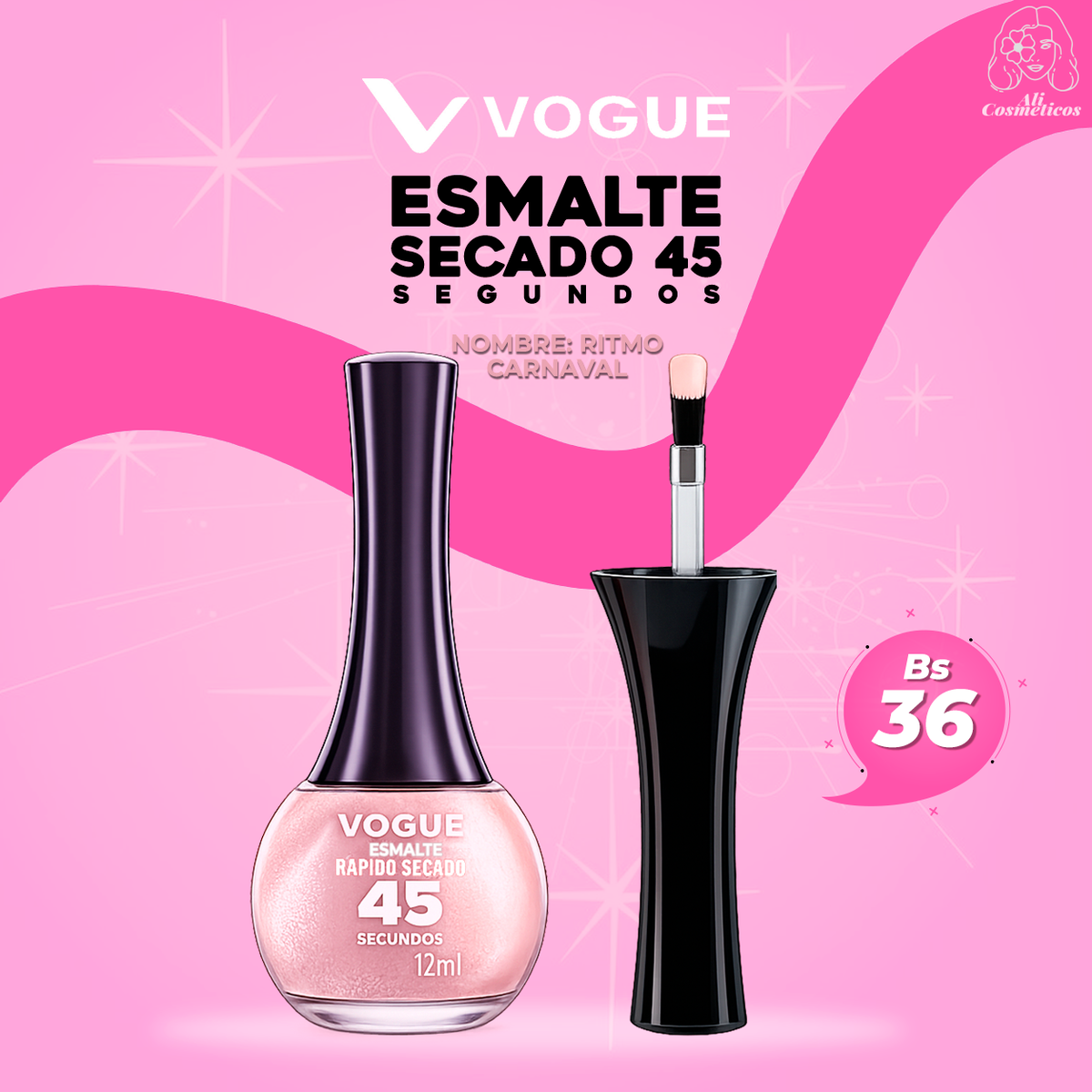 Esmalte para Uñas Secado Rapido 45 Segundos Ritmo Carnaval Vogue