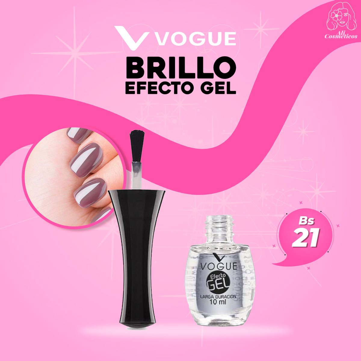Brillo para Uñas Efecto Gel Vogue