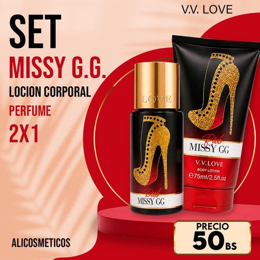 Set de Loción Corporal Missy G.G. V.V. Love