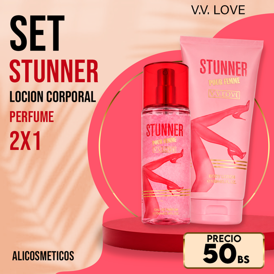 Set de Loción Corporal Stunner V.V. Love