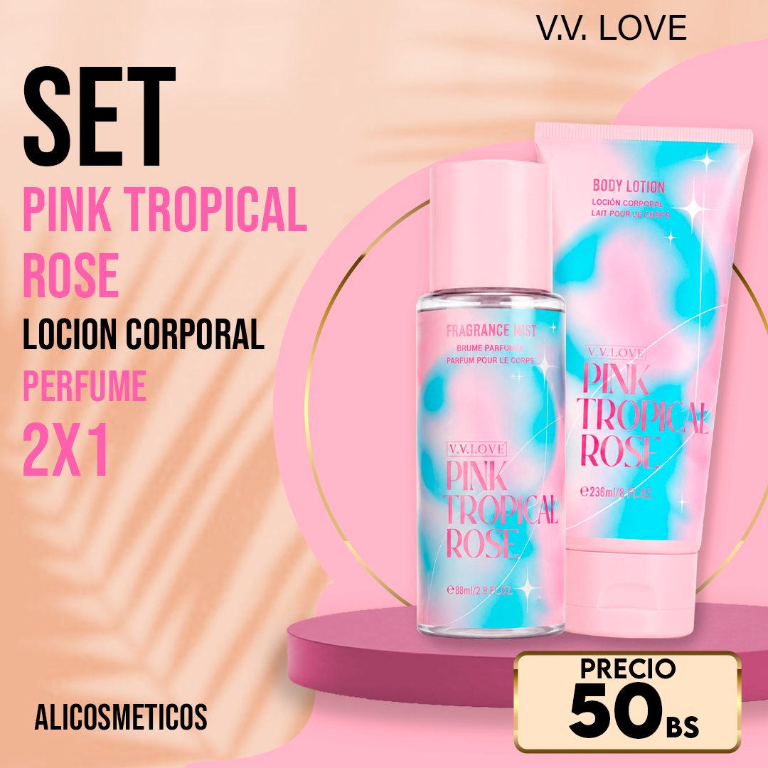 Set de Loción Pink Tropical Rose V.V. Love