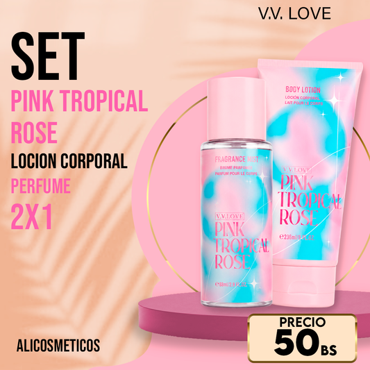 Set de Loción Pink Tropical Rose V.V. Love