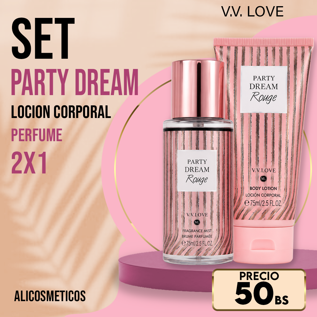 Set de Loción Corporal Party Dream V.V. Love