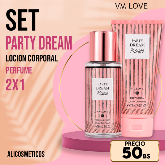 Set de Loción Corporal Party Dream V.V. Love