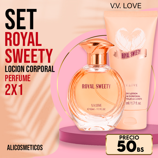 Set de Loción Corporal Royal Sweety V.V. Love