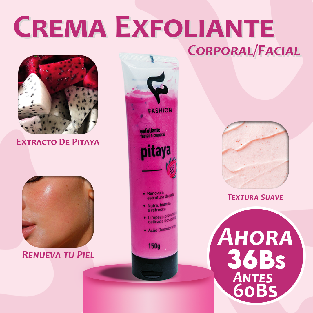 Crema Exfoliante Facial y Corporal Pitaya