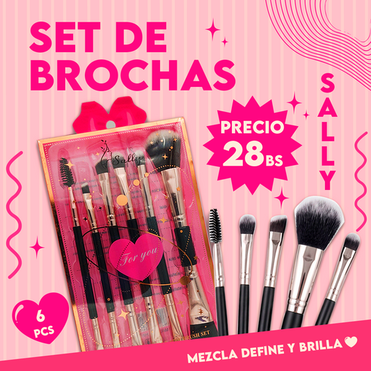 Set de Brochas 6 en 1 Sally