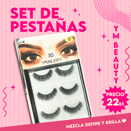 Set de Pestañas Ym Beauty