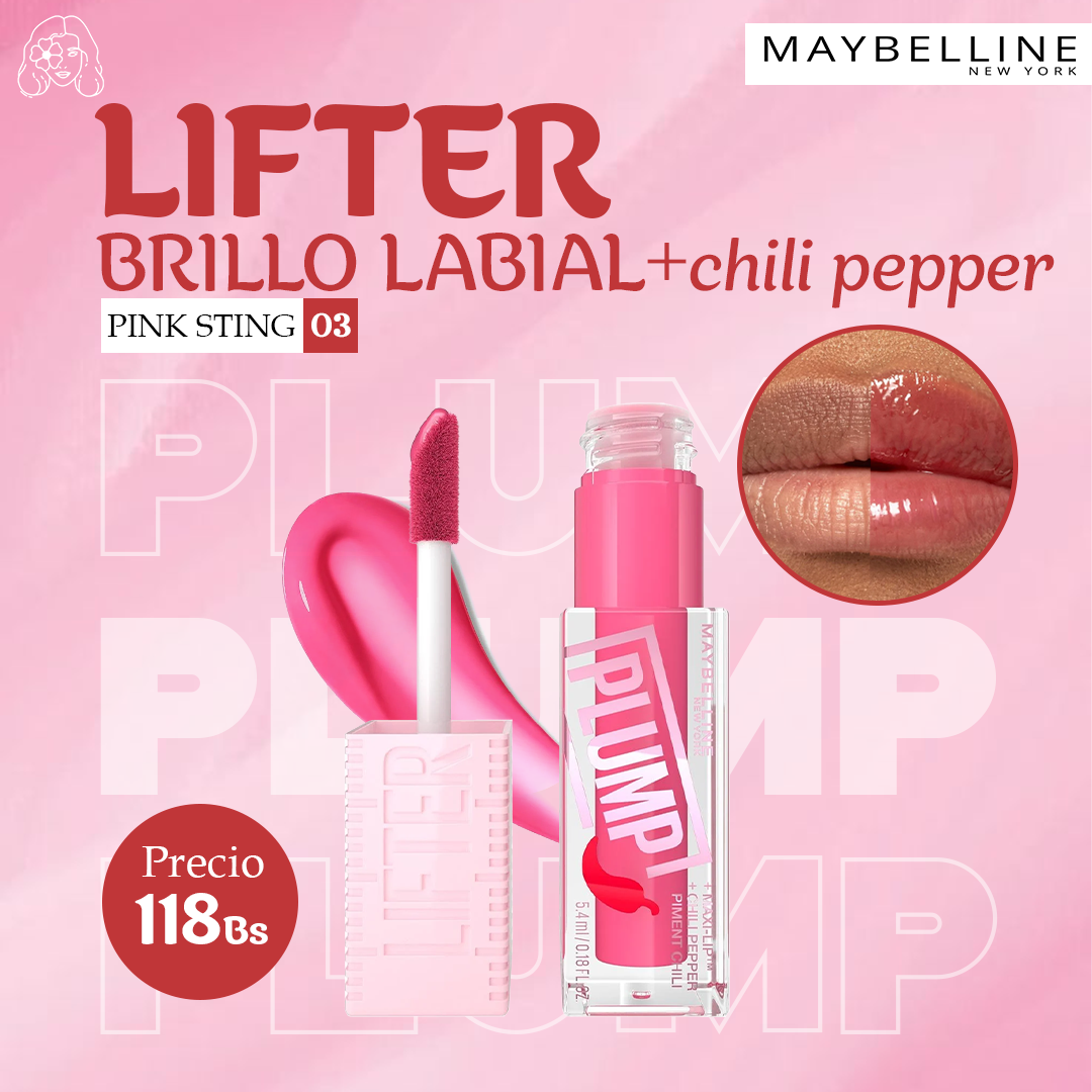 Brillo Labial + Chili Pepper Lefter Plump Maybelline
