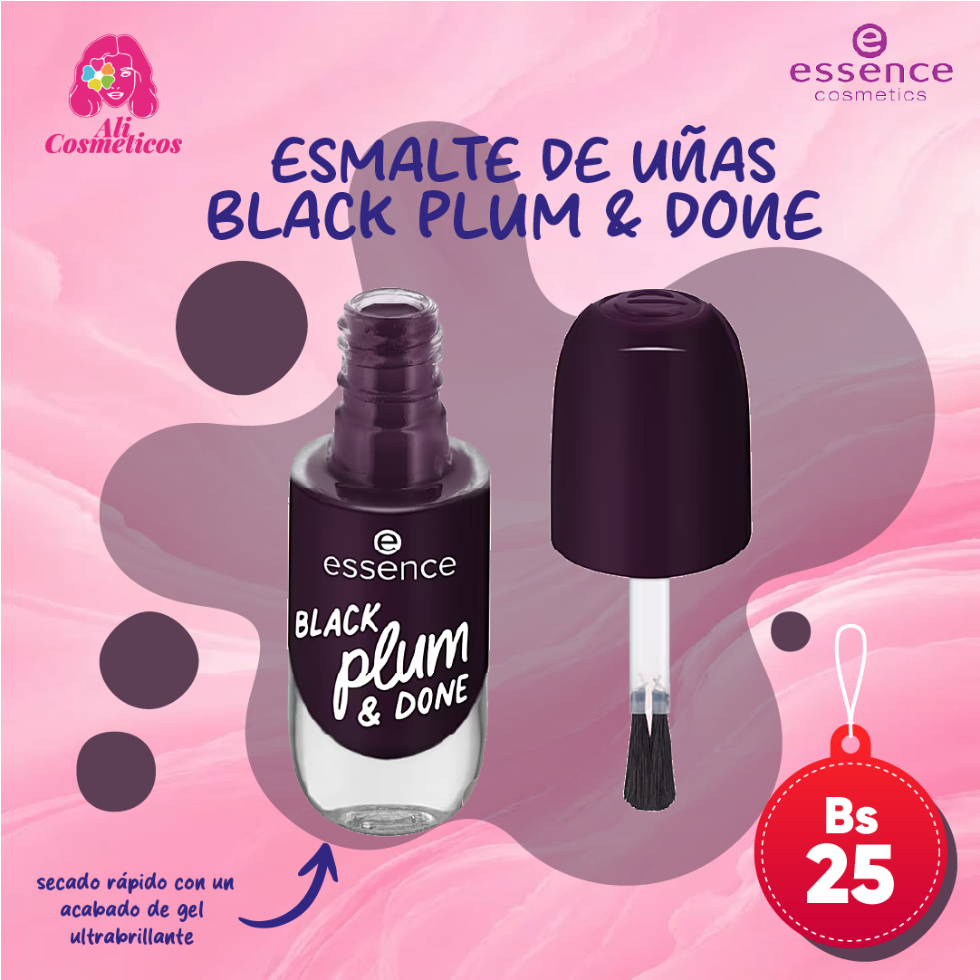 Esmalte para Uñas Black Plum & Done Essence