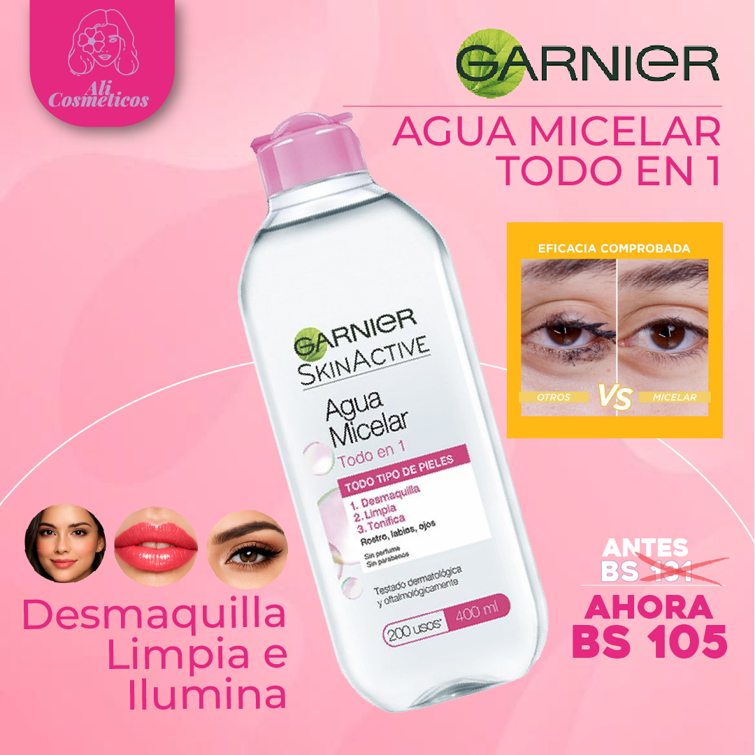 Agua Micelar todo en 1 Garnier