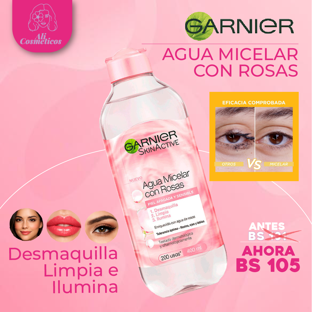 Agua Micelar con Rosas Garnier
