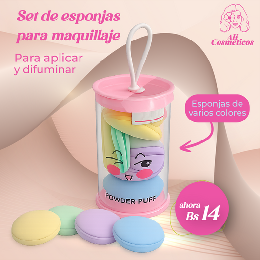 Set de Esponja para Maquillaje Powder Puff