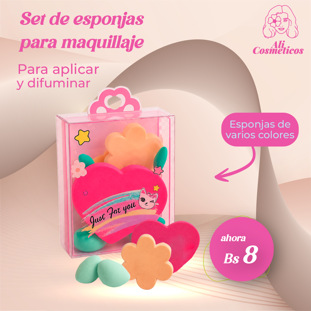 Set de Esponjas para Maquillaje Just for You
