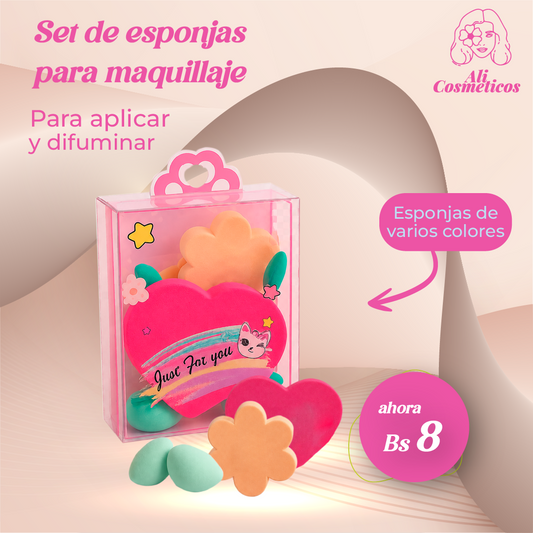 Set de Esponjas para Maquillaje Just for You
