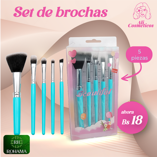 Set de Brochas 5 en 1 Sally