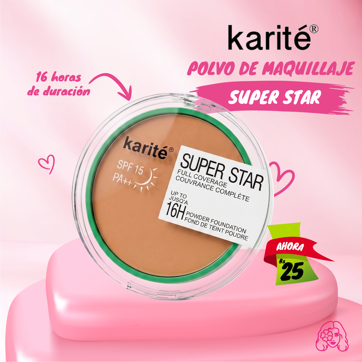 Polvo Compacto Super Star Karite