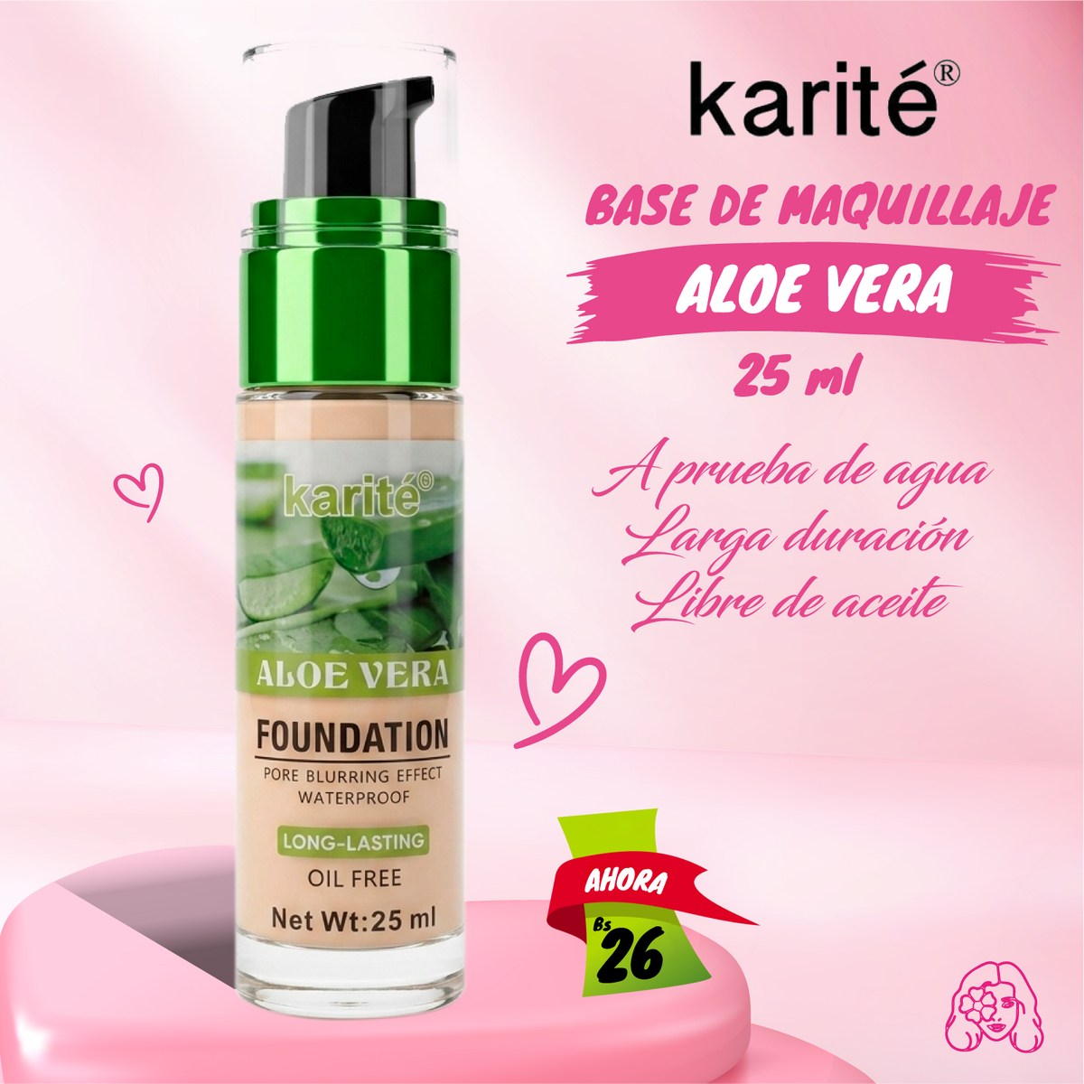 Base de Maquillaje Aloe vera Karite