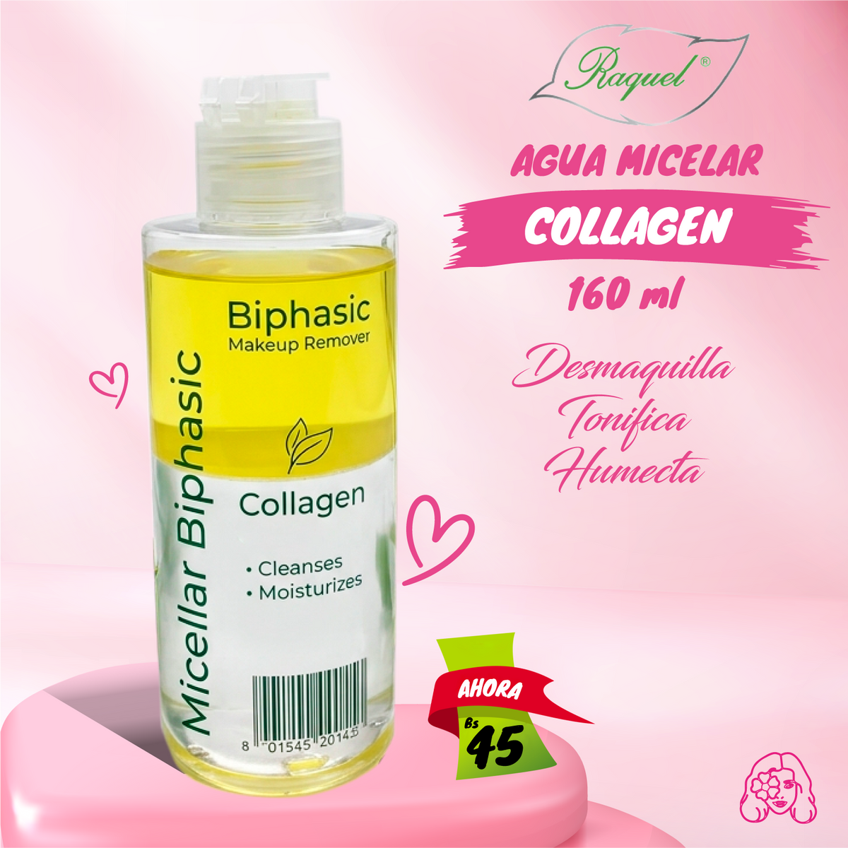 Agua Micelar Collagen Raquel
