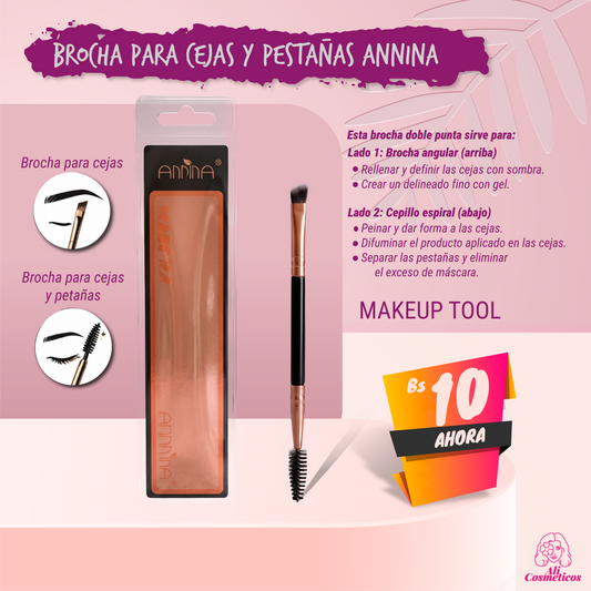 Brocha para Cejas y Pestañas 2 en 1 Annina
