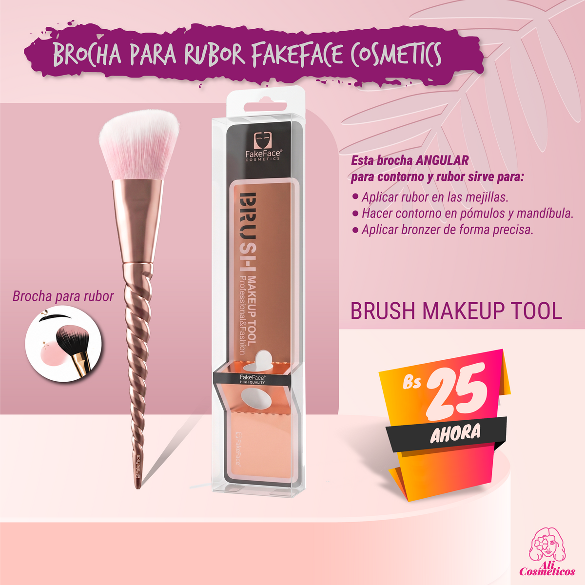 Brocha para Rubor Facefake Cosmetics