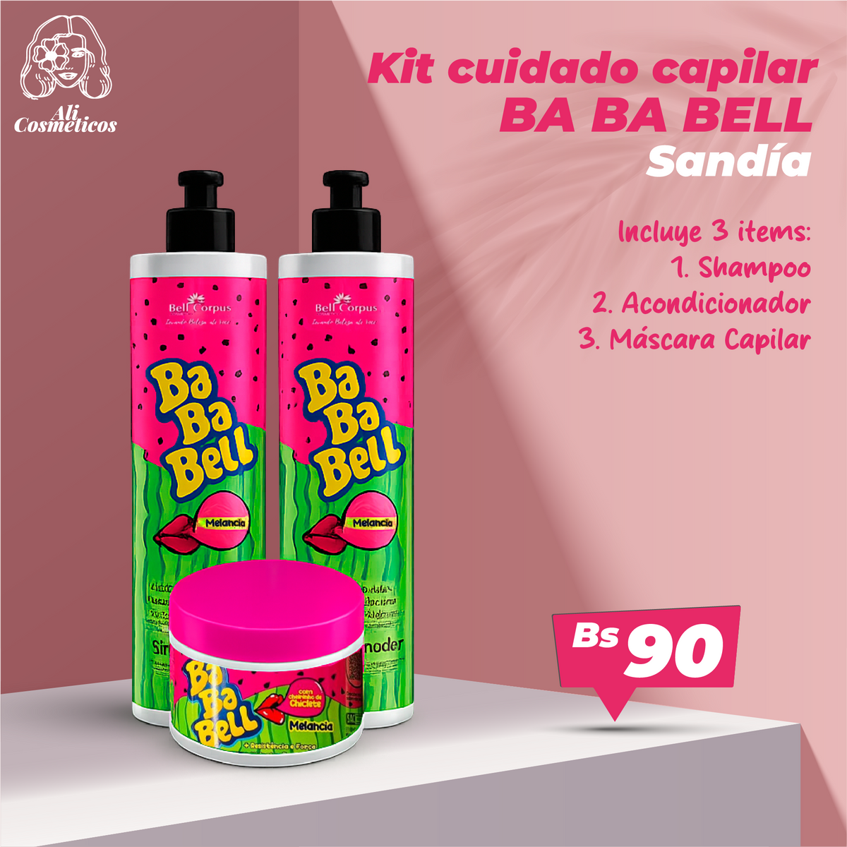Kit de Cuidado Capilar Ba Ba Bell Bell Corpus
