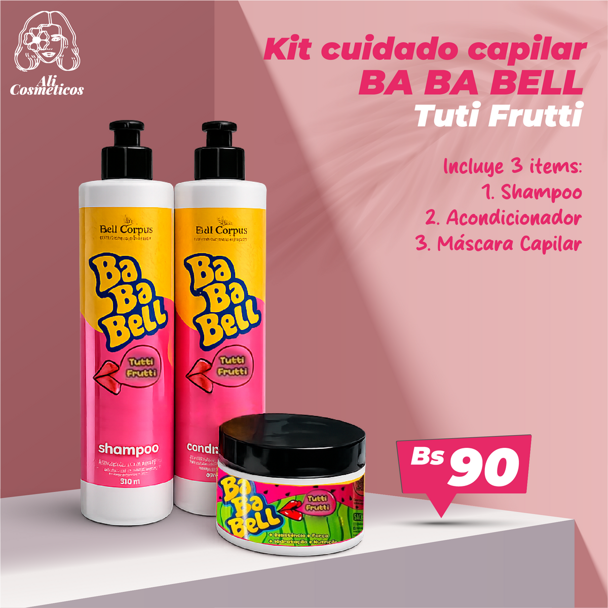 Kit de Cuidado Capilar Ba Ba Bell Bell Corpus