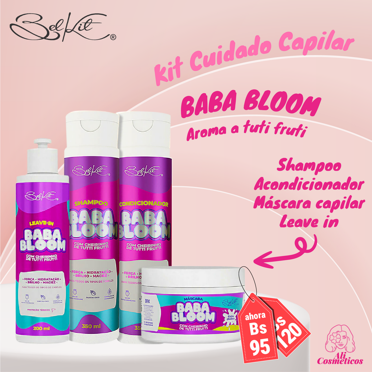 Kit de Cuidado Capilar Baba Bloom Belkit