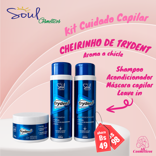 Kit de Cuidado Capilar Cheirinho de Trydent Soul Cosméticos