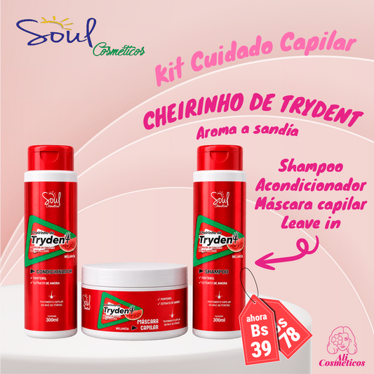 Kit de Cuidado Capilar Cheirinho de Trydent Soul Cosméticos
